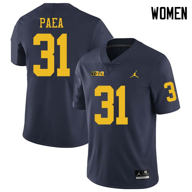 Jordan Brand Women #31 Phillip Paea Michigan Wolverines College Football Jerseys Sale-Navy